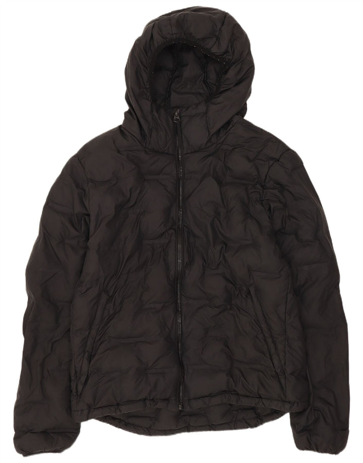 Męska ocieplana kurtka z kapturem Superdry UK 40, duża, czarna, poliestrowa