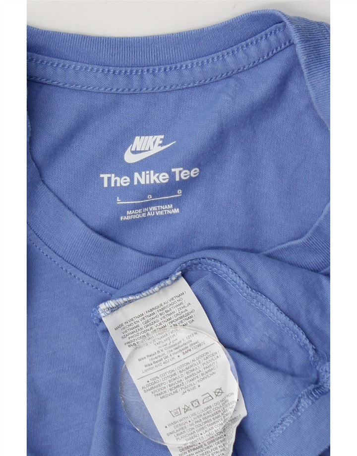 T-shirt męski Nike, duży, niebieski, bawełniany