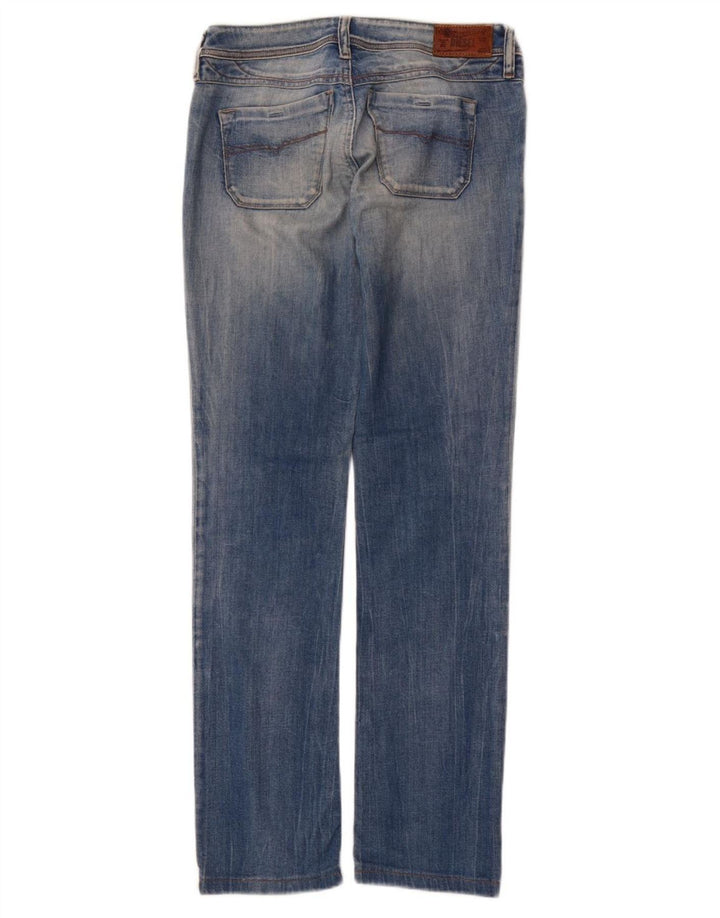 DIESEL Womens Straight Jeans W25 L31 Blue Cotton