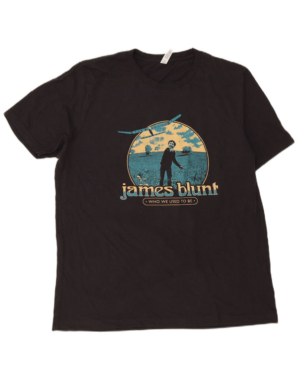 Bella Canvas Męski T-shirt z grafiką James Blunt Top XL Czarna bawełniana muzyka