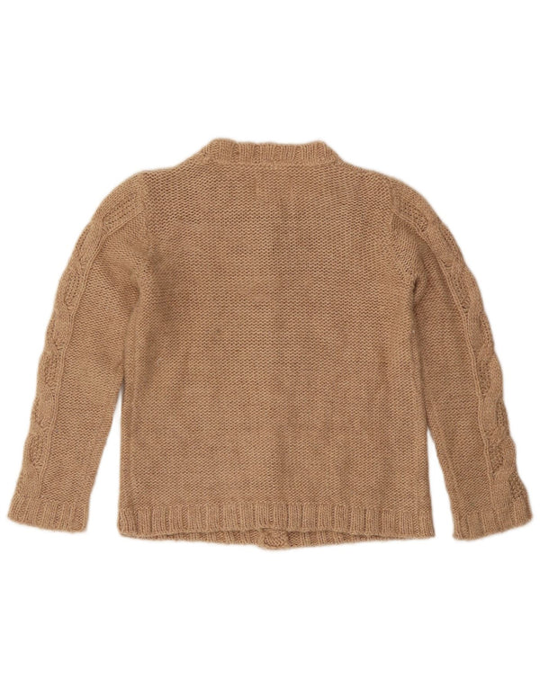 Zara Girls Cardigan Sweater 11-12 Years Beige Acrylic