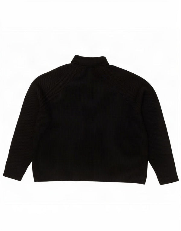 Marks & Spencer Womens Roll Neck Jumper Sweater UK 18 XL Black Viscose