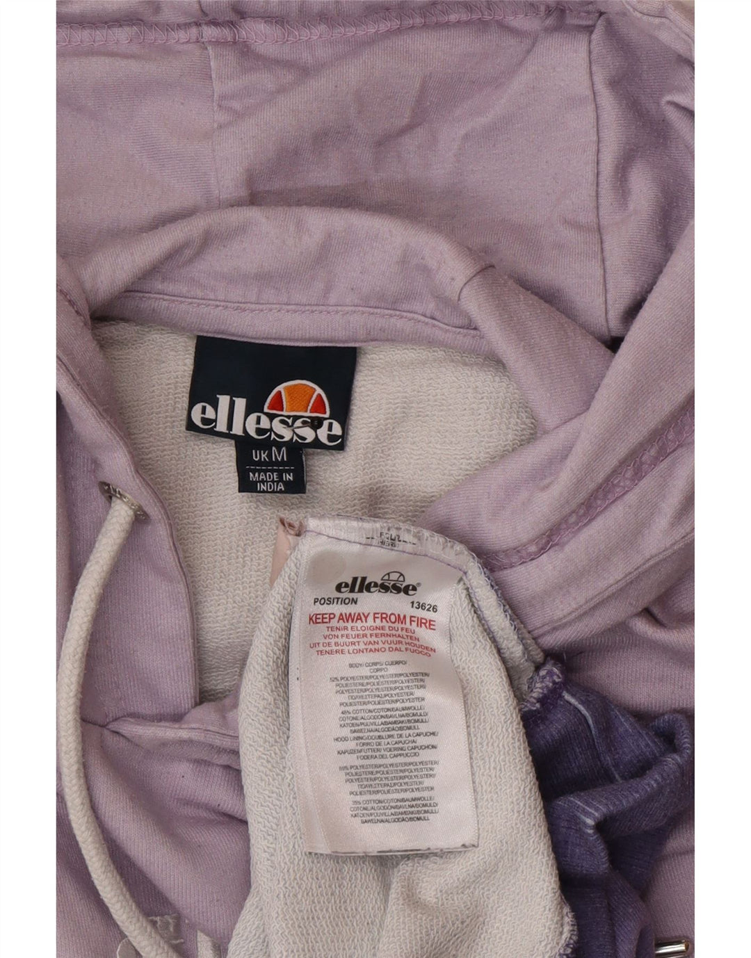 Męski sweter z kapturem Ellesse, średni fiolet, poliester Tie Dye