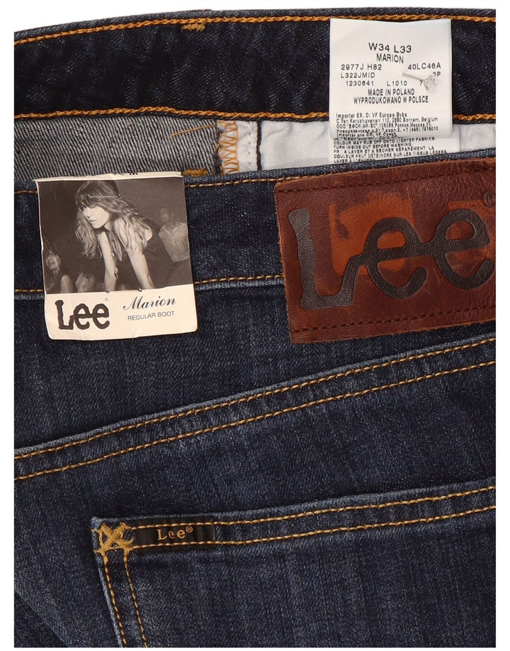Damskie jeansy Lee Bootcut W34 L33 Granatowe, bawełniane