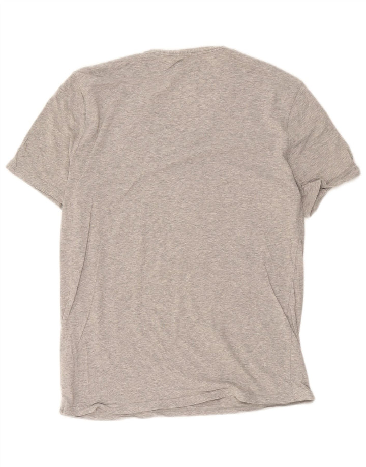 Adidas Męski T-shirt Top Duży Szary Bawełniany