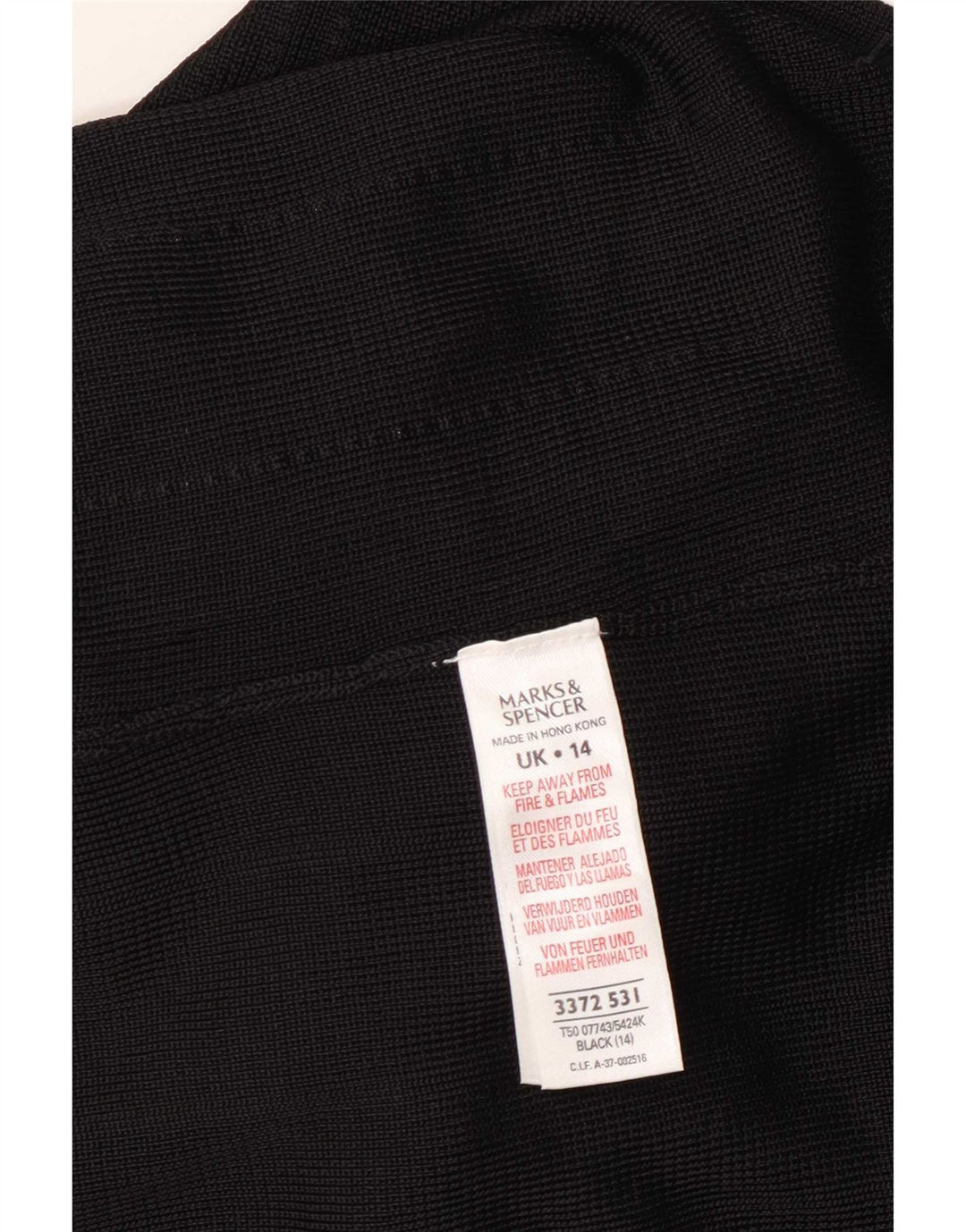 Marks & Spencer Damska bluzka z rękawem 3/4, UK 14, średnie czarne paski