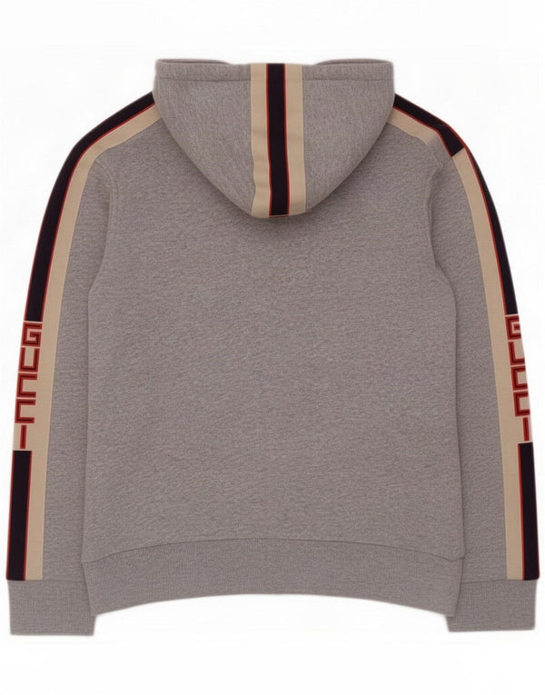 Gucci Damski sweter z kapturem i zamkiem błyskawicznym UK 10 Small Grey Colourblock Sports