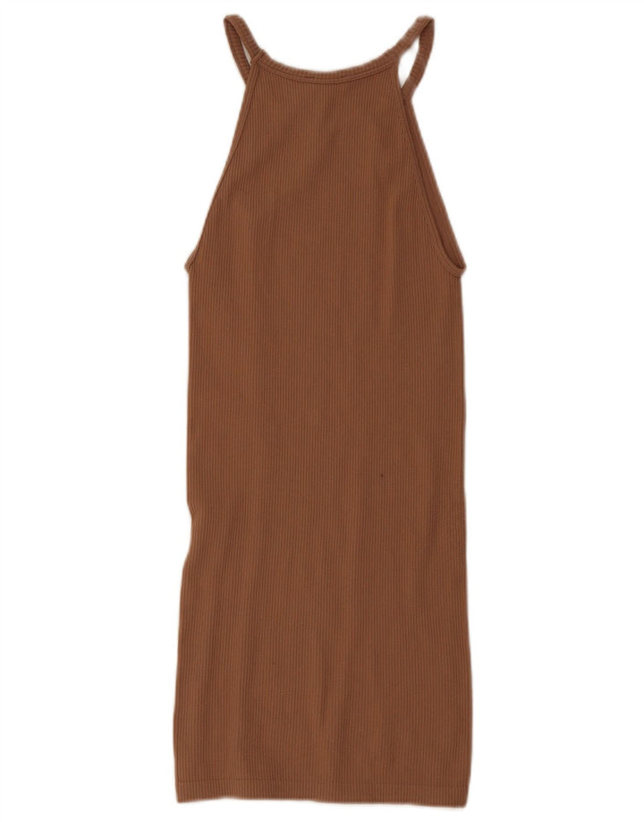Sukienka damska Zara Mini Halter UK 4 XS Brązowa