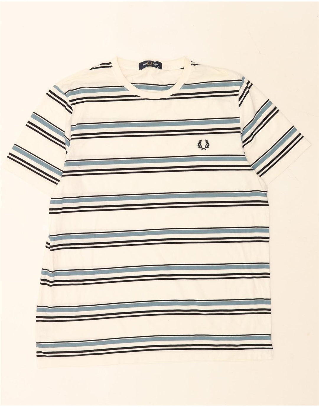 T-shirt męski Fred Perry, duży, bawełniany w białe paski
