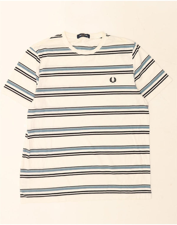 T-shirt męski Fred Perry, duży, bawełniany w białe paski