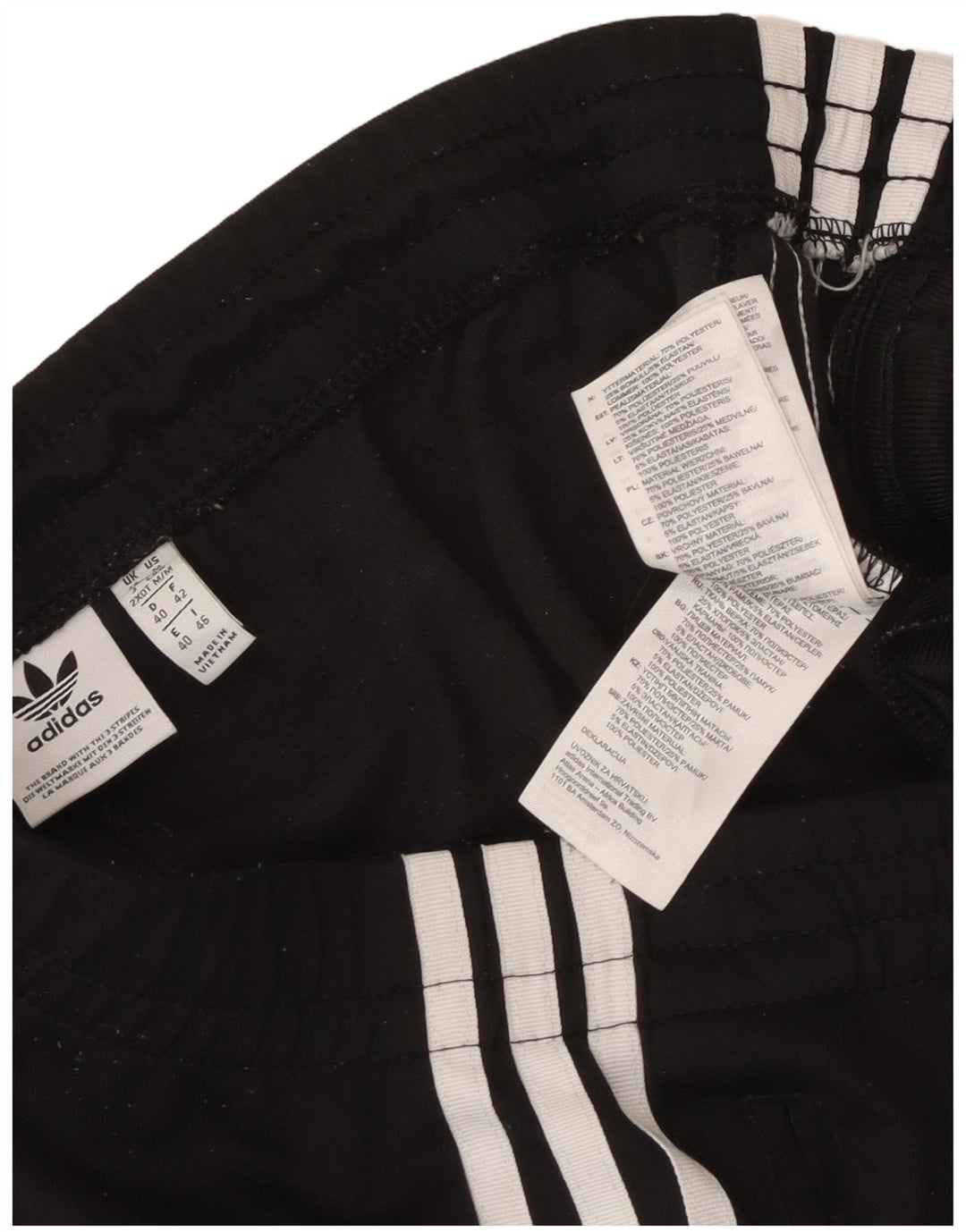 Damskie spodnie dresowe Adidas UK 14, średnie, czarne, bawełniane