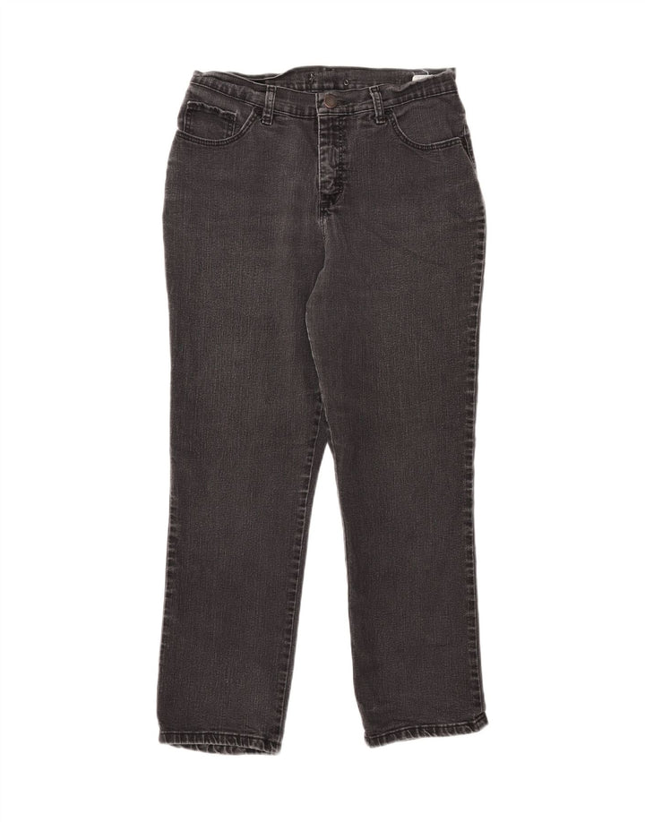 Damskie dżinsy LEE Petite Straight US 8 Medium W30 L27 Czarna bawełna