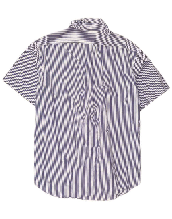 Męska koszula z krótkim rękawem Ralph Lauren XL, bawełniana w niebieskie paski
