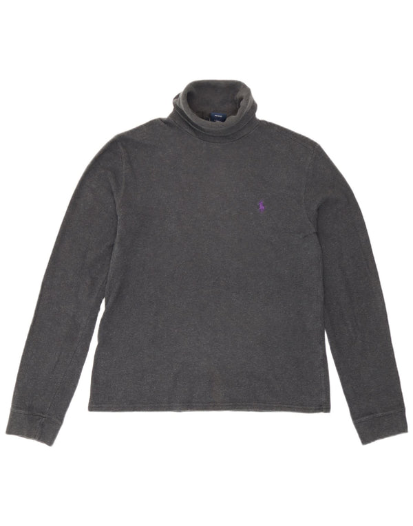 Damski top z długim rękawem Ralph Lauren UK 14, duży, szary, bawełniany
