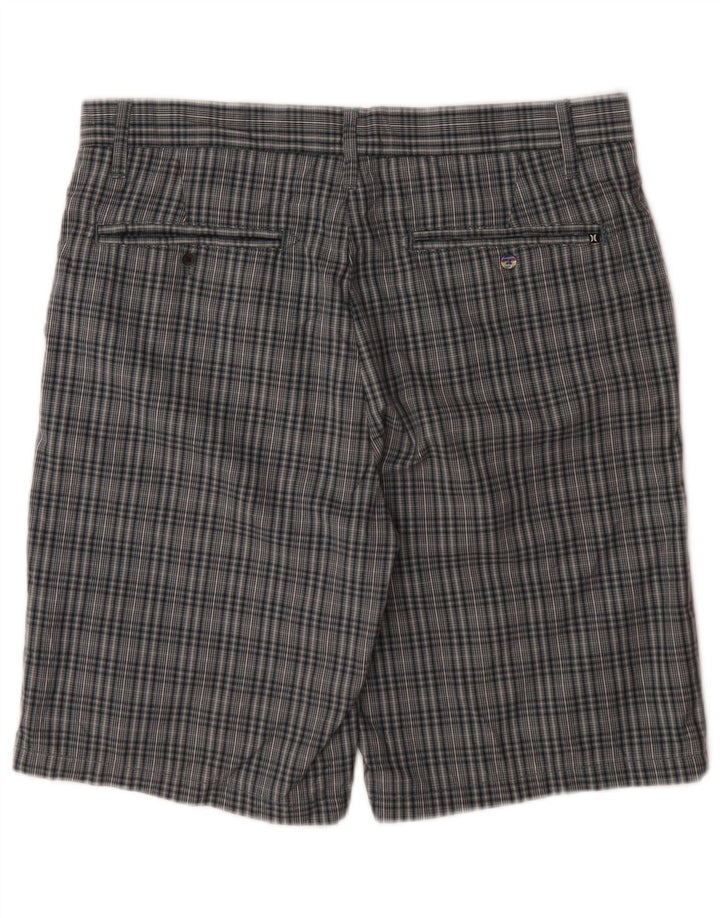 Męskie spodenki chino Hurley W32, bawełniana, średnia niebieska kratka