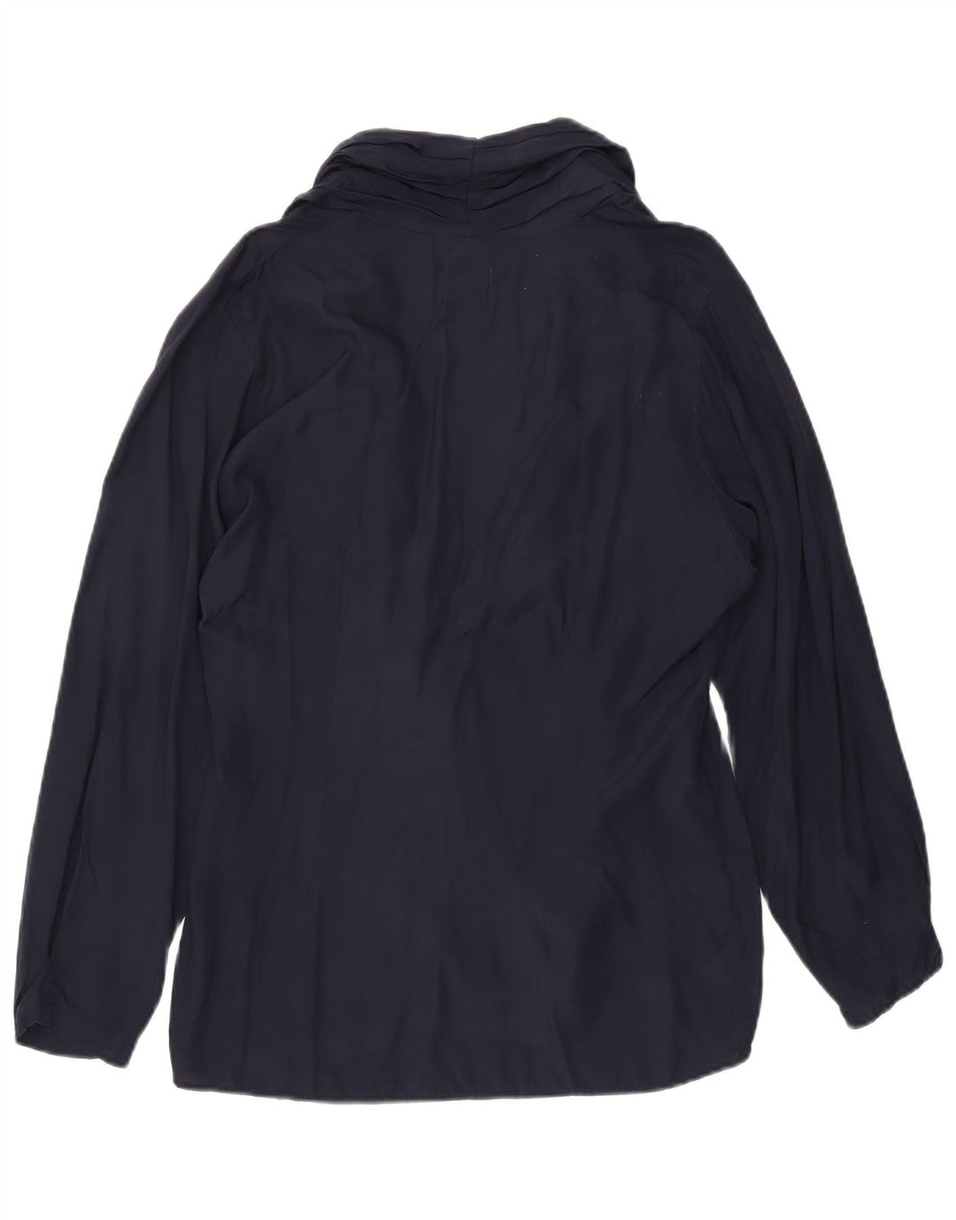 Damska bluzka koszulowa Benetton IT 46 duża granatowa wiskoza