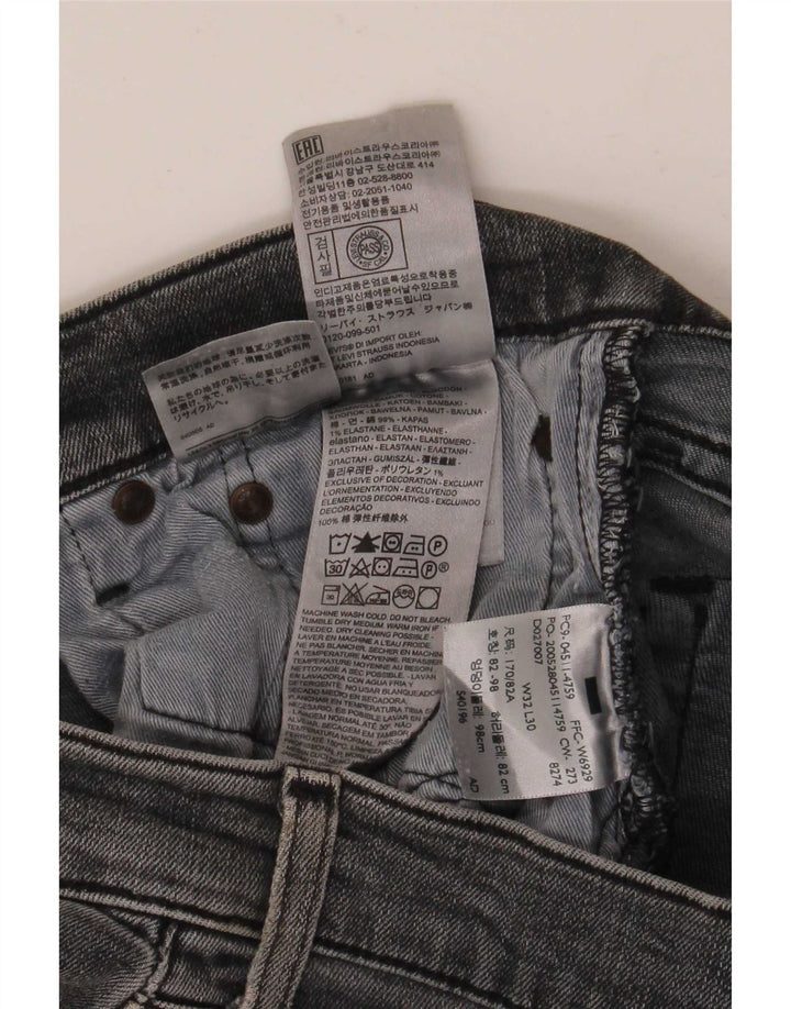 Męskie jeansy Levi's 511 Slim W32 L30 Szara bawełna