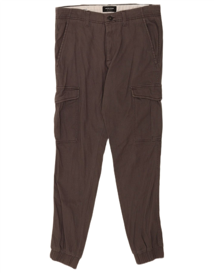 Męskie spodnie cargo Jack & Jones Joggers W30 L32 Szara bawełna