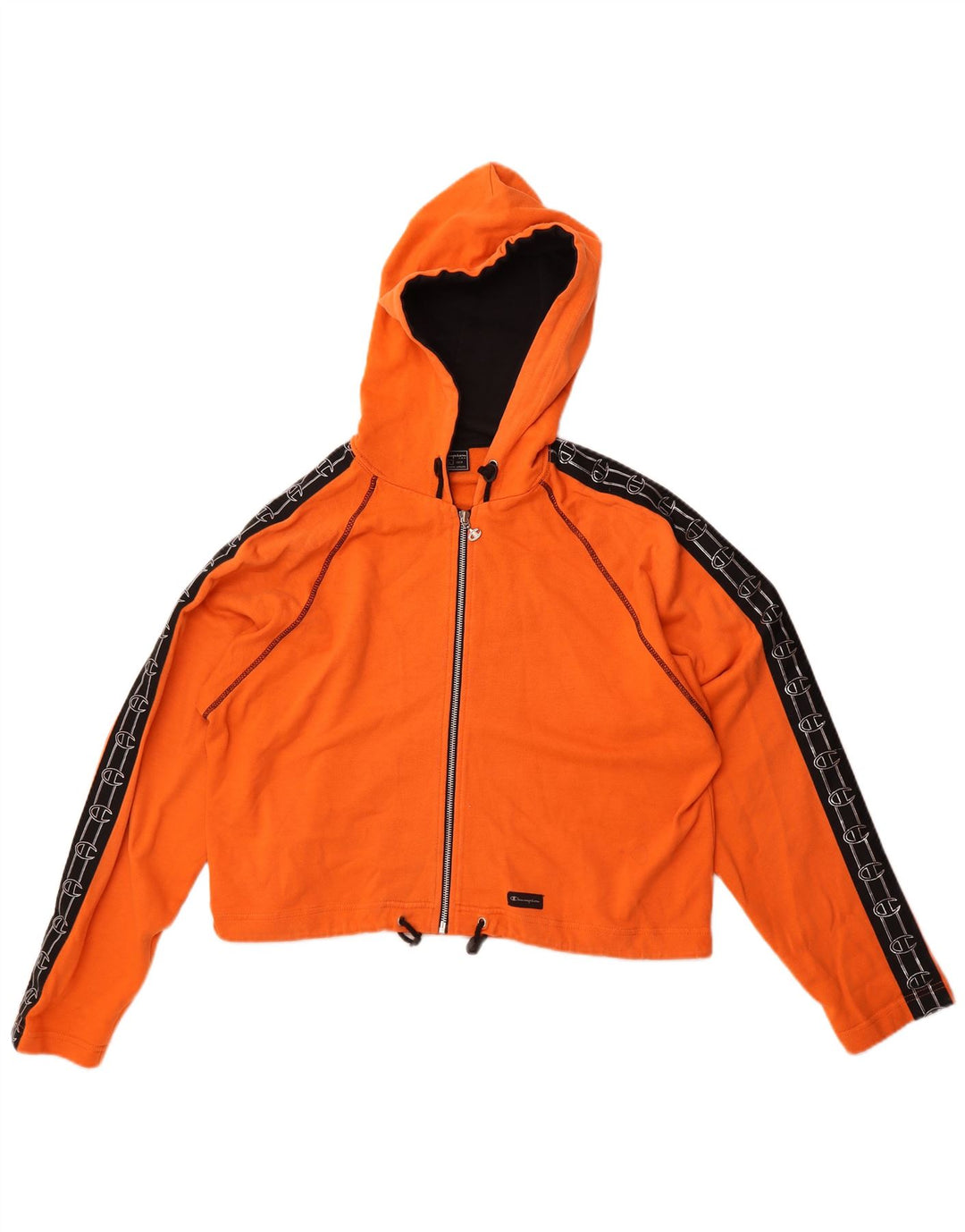 Damska bluza z kapturem Champion Oversize z grafiką i zamkiem błyskawicznym UK 16, duża pomarańczowa