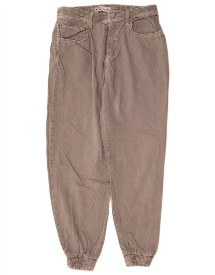 Damskie joggery Zara, zwężane, średnie W28 L26, szara bawełna