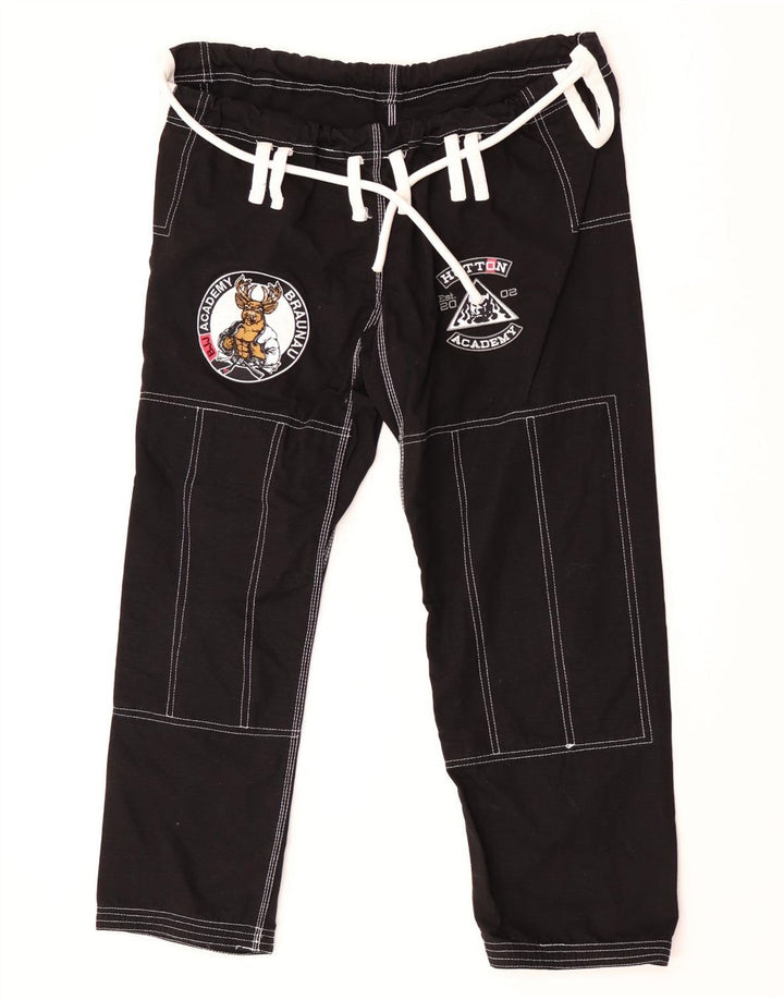 Męskie spodnie dresowe w stylu vintage, duże, czarne, bawełniane