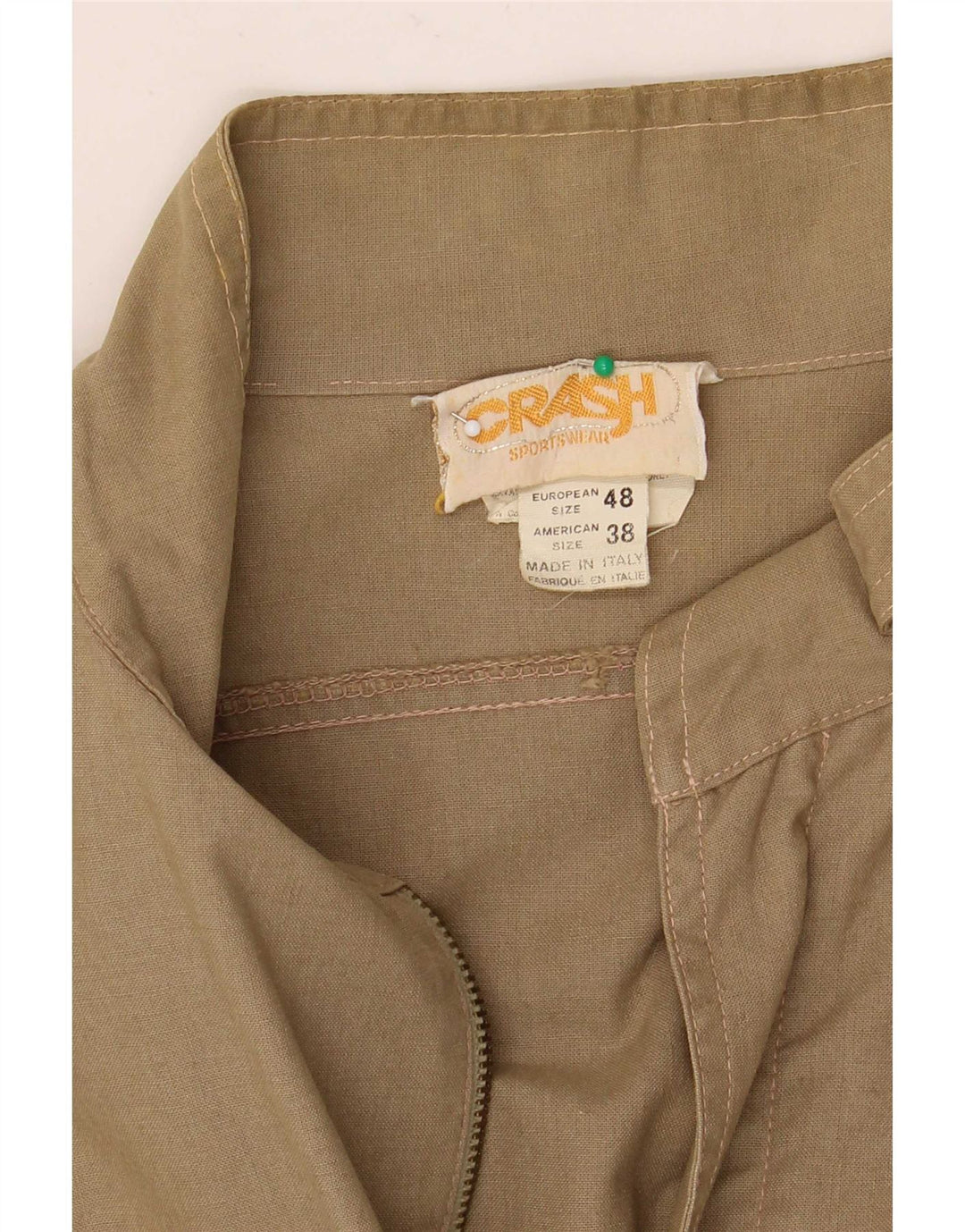 Męska kurtka użytkowa w stylu vintage EU 48, średnia bawełna khaki