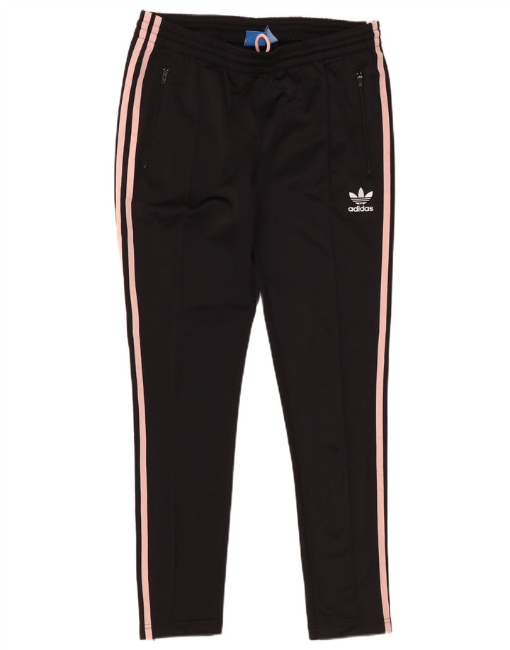 Damskie spodnie dresowe Adidas UK 12, średni czarny poliester