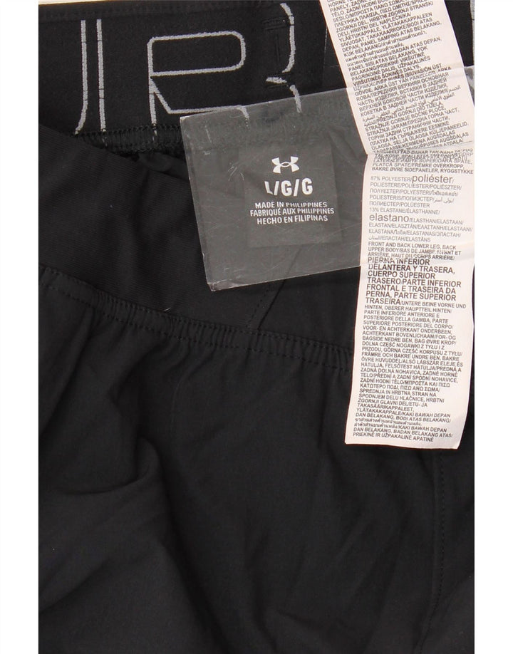 Męskie spodnie dresowe UNDER ARMOUR z grafiką, duże, czarne, poliestrowe