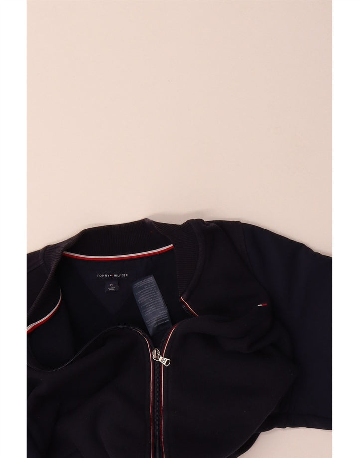 TOMMY HILFIGER Mens Tracksuit Top Jacket UK 12 Medium Navy Blue Polyester