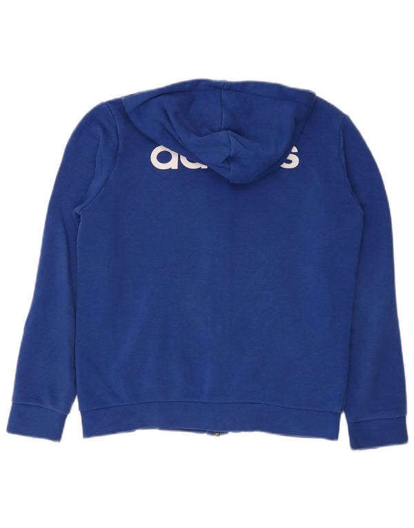 Adidas Chłopięcy Sweter Z Kapturem 11-12 Lat Niebieski Bawełniany