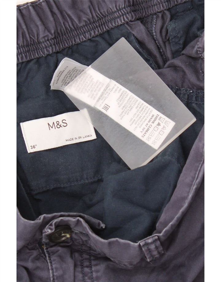 Marks & Spencer Męskie spodenki Chino W36, duże, granatowe, bawełniane