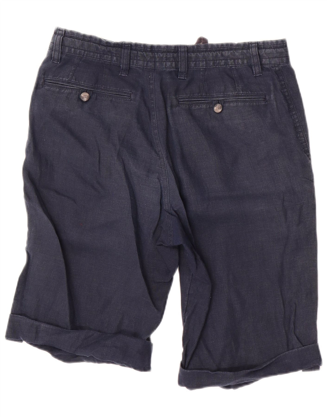 Marks & Spencer Męskie spodenki Chino W30 Średni granatowy lniany