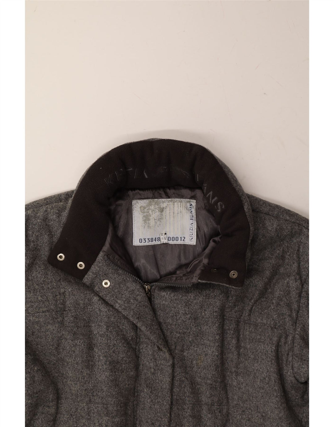 KRIZIA JEANS Womens Hooded Windbreaker Jacket UK 12 Medium  Grey Vintage Krizia Jeans and Second-Hand Krizia Jeans from Messina Hembry 
