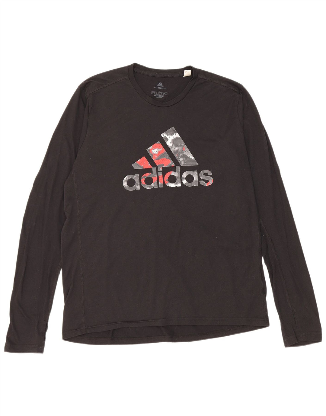 Adidas Męskie Aeroready Graphic Top z długim rękawem, duży, czarny poliester