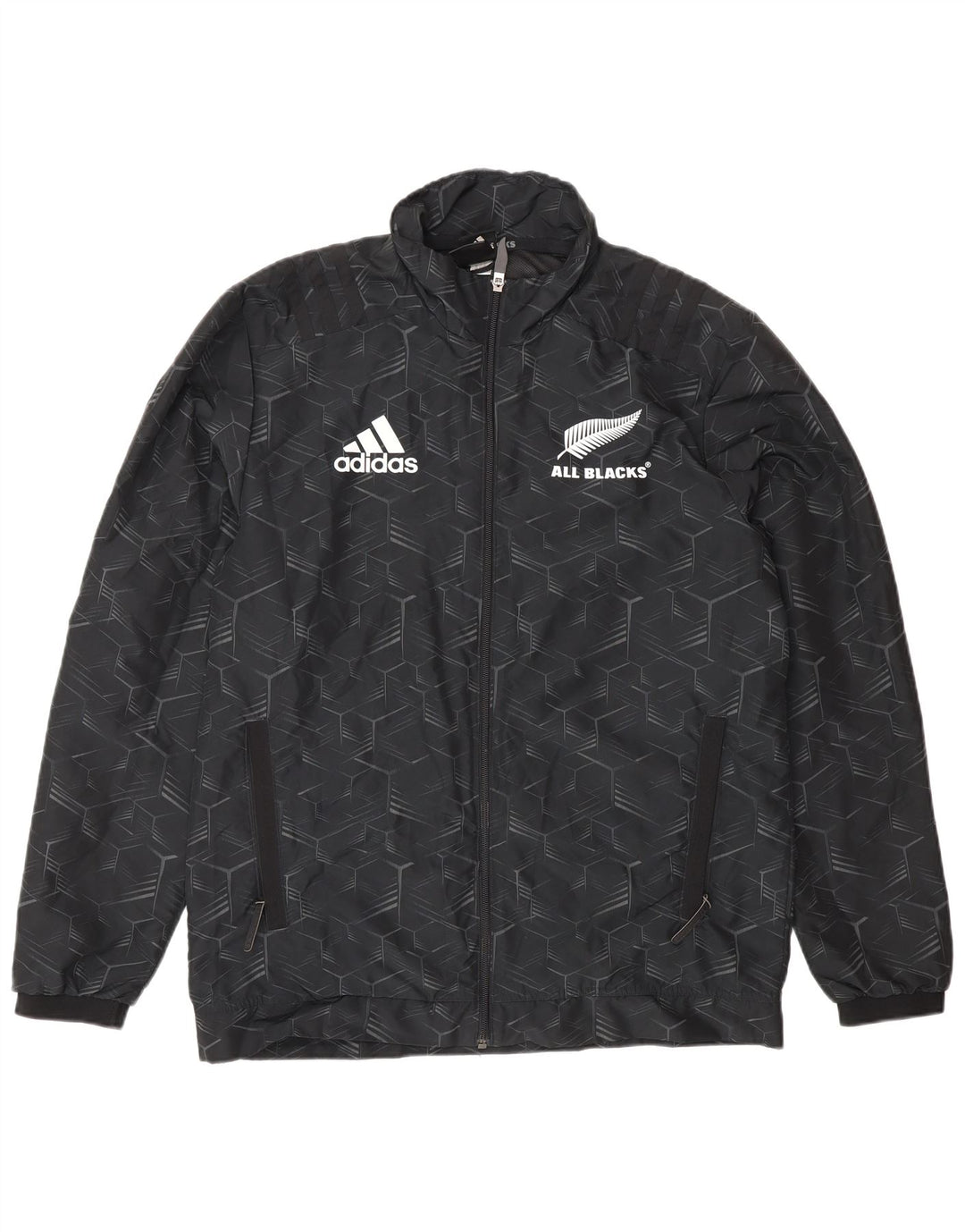 Adidas Męskie All Blacks Graphic Dres Top Kurtka Mała Czarna Geometryczna