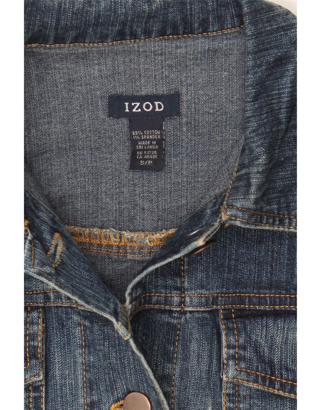 IZOD Womens Denim Jacket UK 10 Small Blue Cotton Vintage Izod and Second-Hand Izod from Messina Hembry 