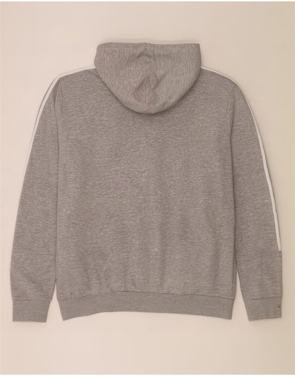Adidas Męski sweter z kapturem i zamkiem błyskawicznym 2XL Szary, nakrapiany bawełniany