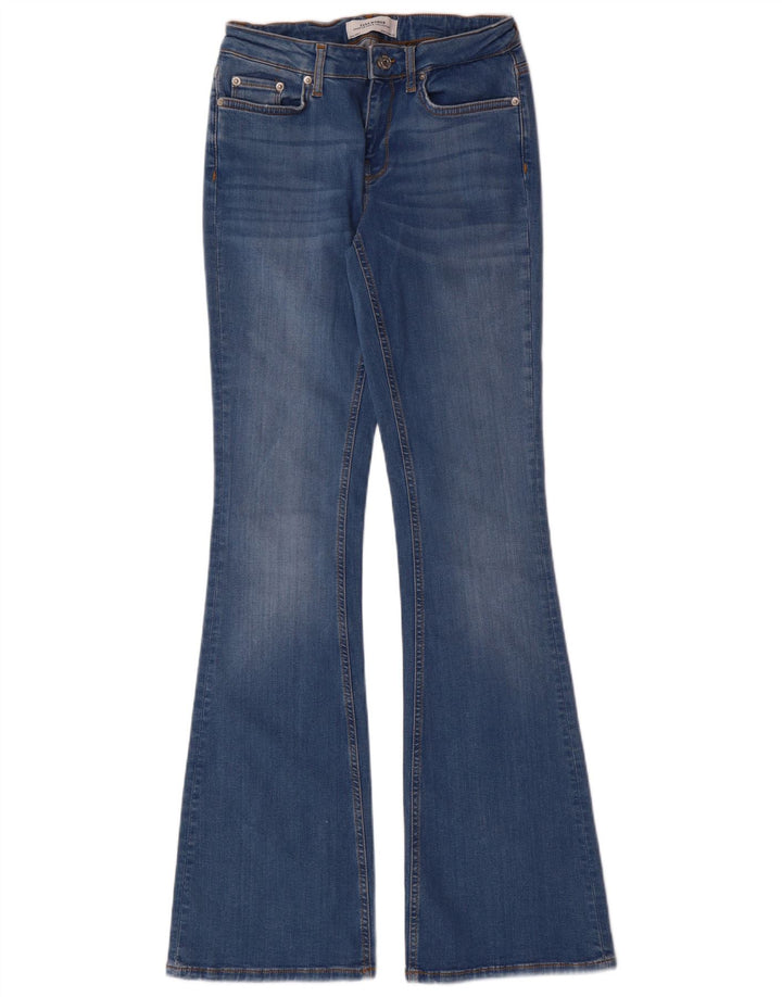 ZARA Womens Flared Jeans EU 36 XS W26 L33 Blue Cotton
