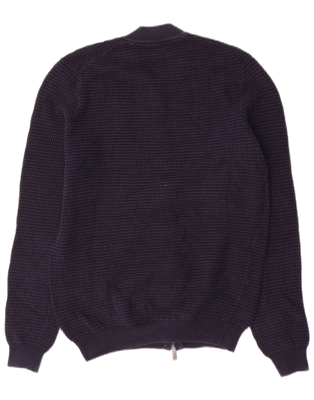 Męski sweter rozpinany Massimo Dutti, średni granatowy, bawełniany