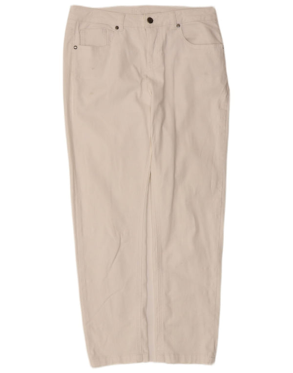 Damskie proste dżinsy Hobbs UK 12 Medium W30 L27 Biała bawełna