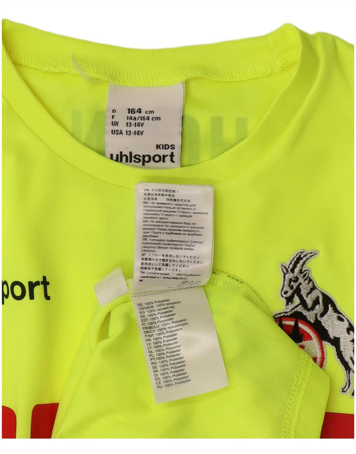 Chłopięca koszulka UHLSPORT FC Koln z grafiką, długim rękawem, 13-14 lat, zielony poliester