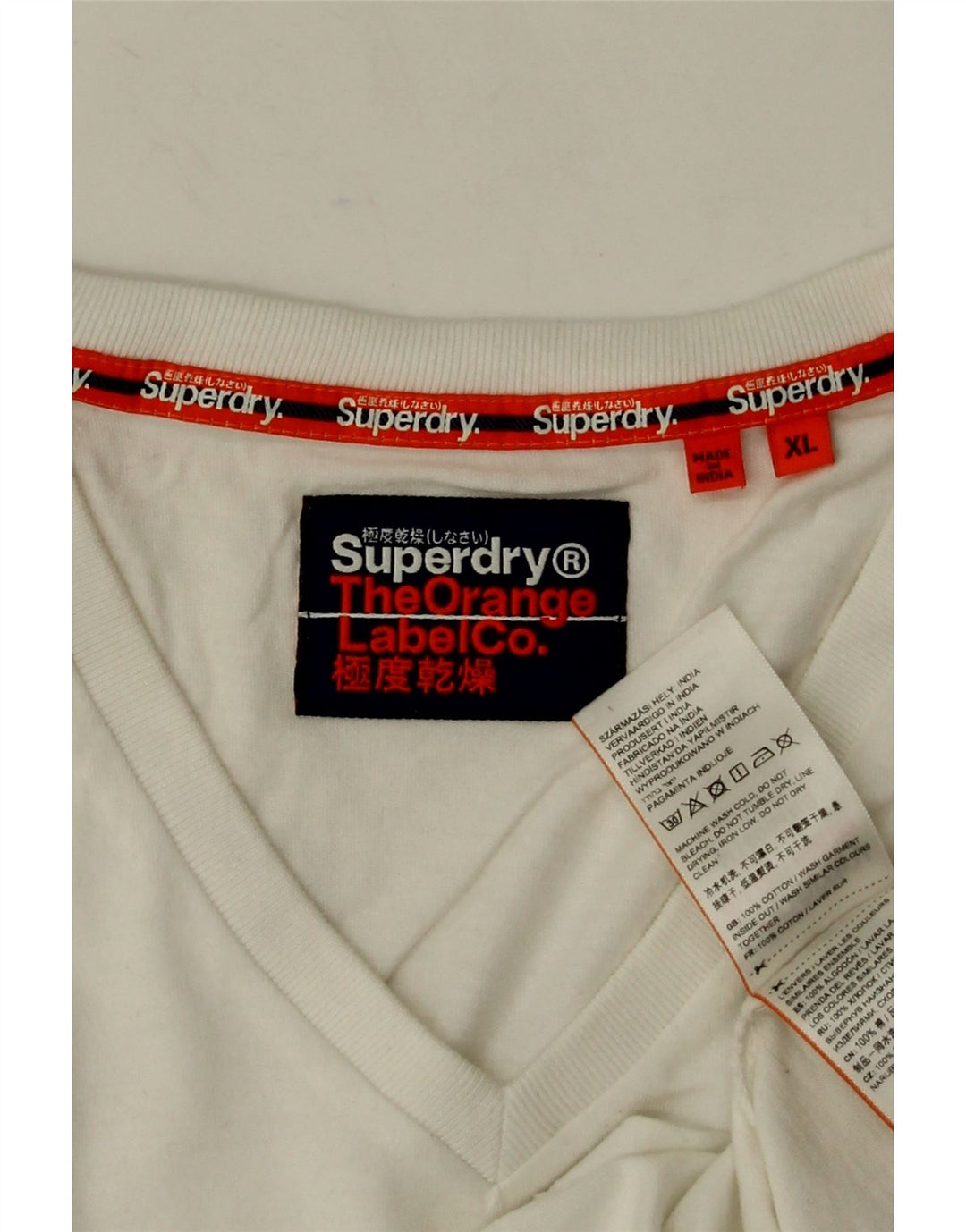 Męski T-shirt Superdry XL, biała bawełna
