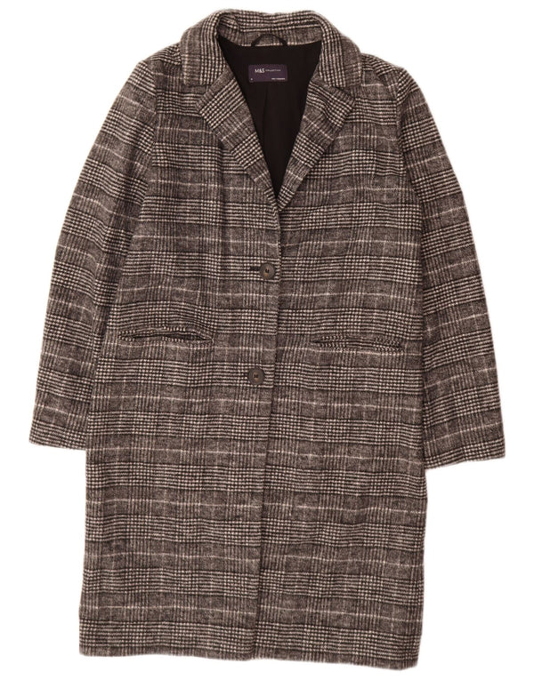 Marks & Spencer Damski płaszcz oversize UK 10 w małą czarną kratkę