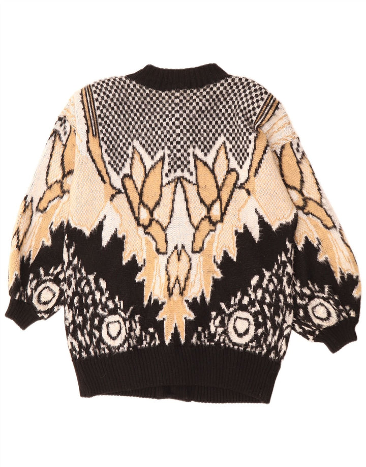 Sweter damski w stylu vintage, UK 20 2XL, wielobarwny, kwiatowy