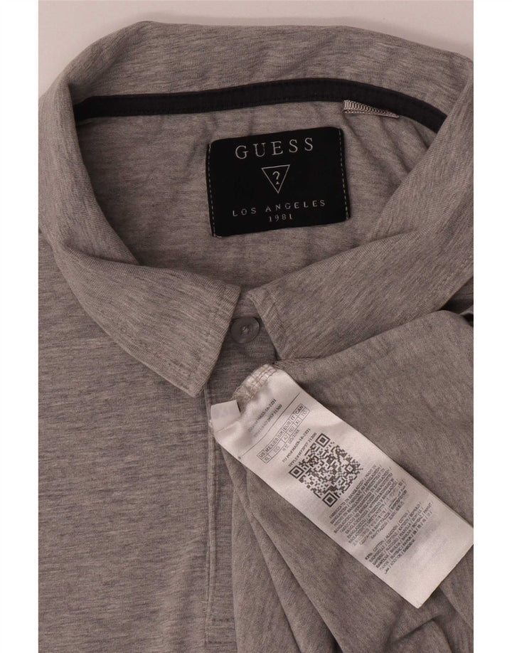 Męska koszulka polo Guess UK 42, duża, szara, bawełniana