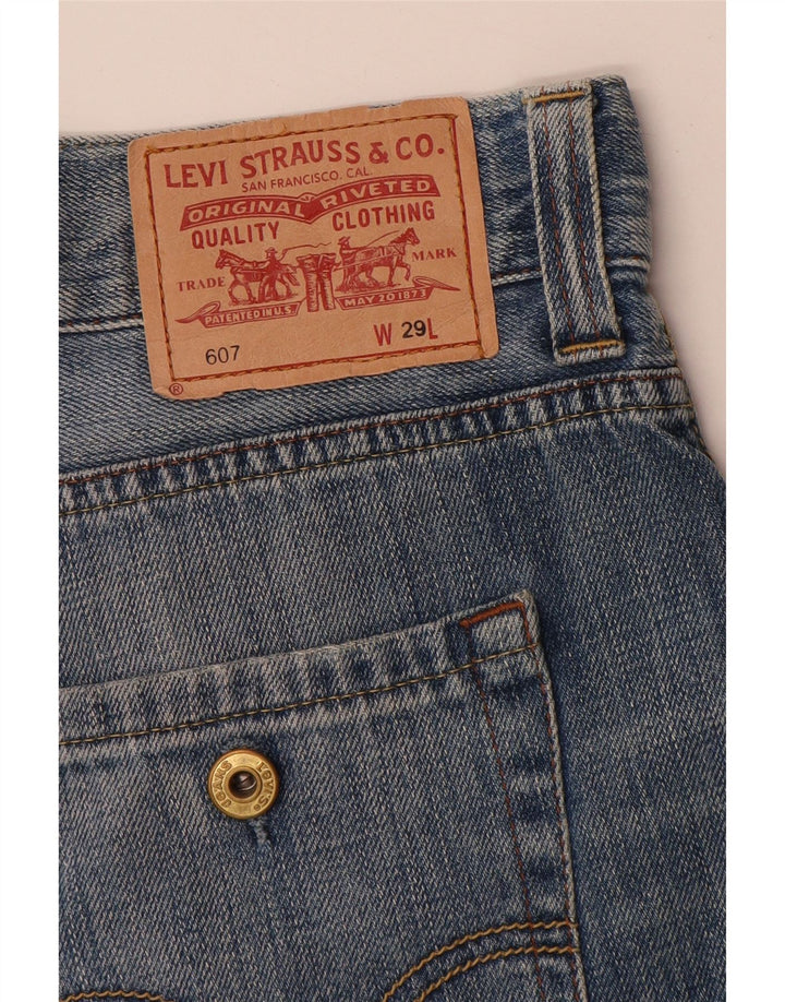 Damskie spodenki jeansowe Levi's 607 W29 Średni niebieski, bawełniany