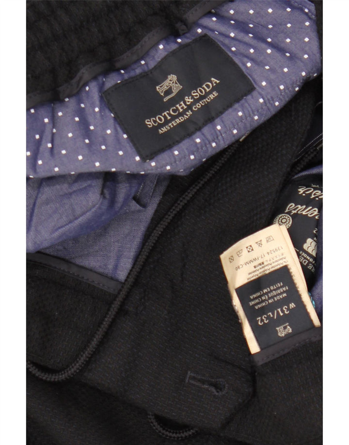 Męskie spodnie typu slim casual SCOTCH & SODA W31 L29 Czarny poliester