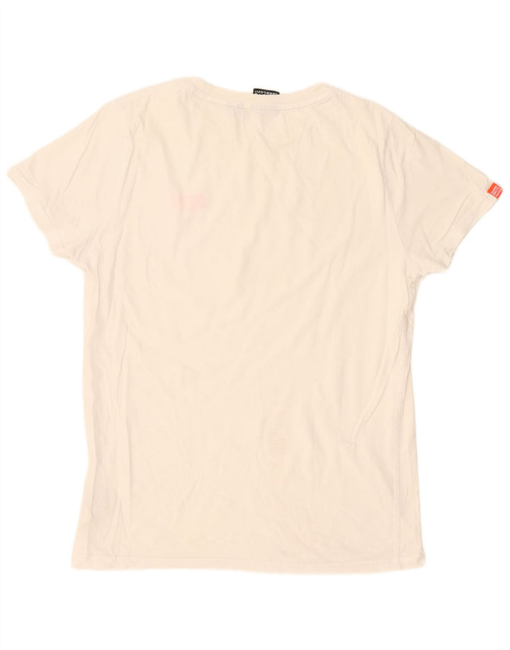 Męski T-shirt Superdry XL, biała bawełna