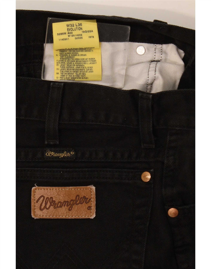 Męskie jeansy Wrangler Evolution Straight W32 L36, czarne, bawełniane