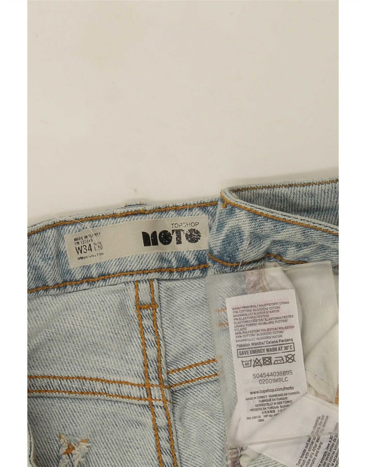 Damskie krótkie jeansy Topshop W34 L24 Niebieskie, bawełniane